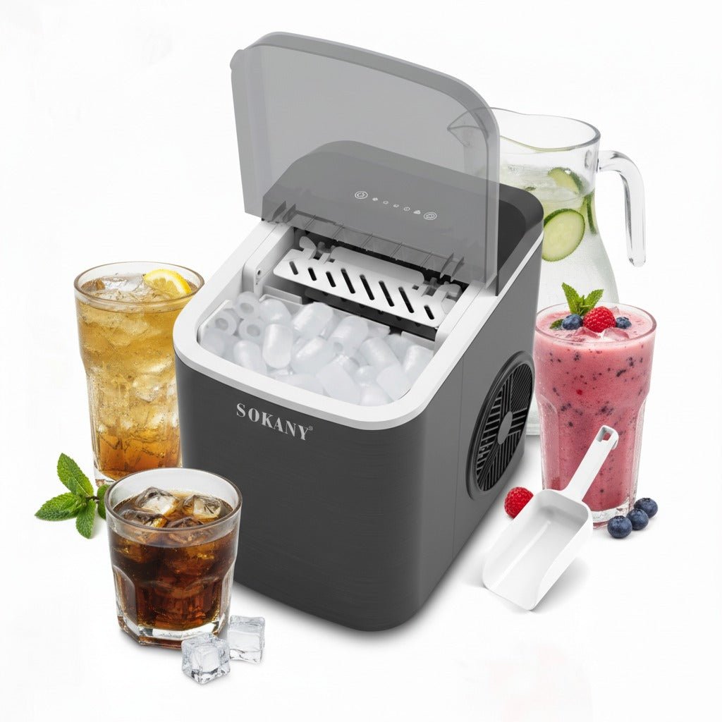 Máquina para Hielo Portátil SOKANY IceFast 6 Minutos