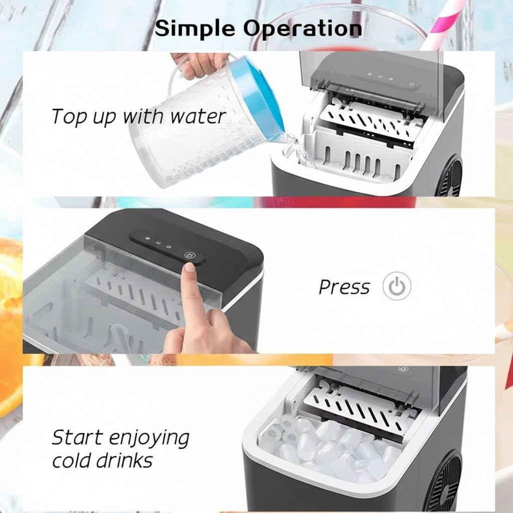 Máquina para Hielo Portátil SOKANY IceFast 6 Minutos