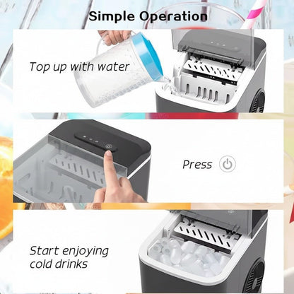 Máquina para Hielo Portátil SOKANY IceFast 6 Minutos