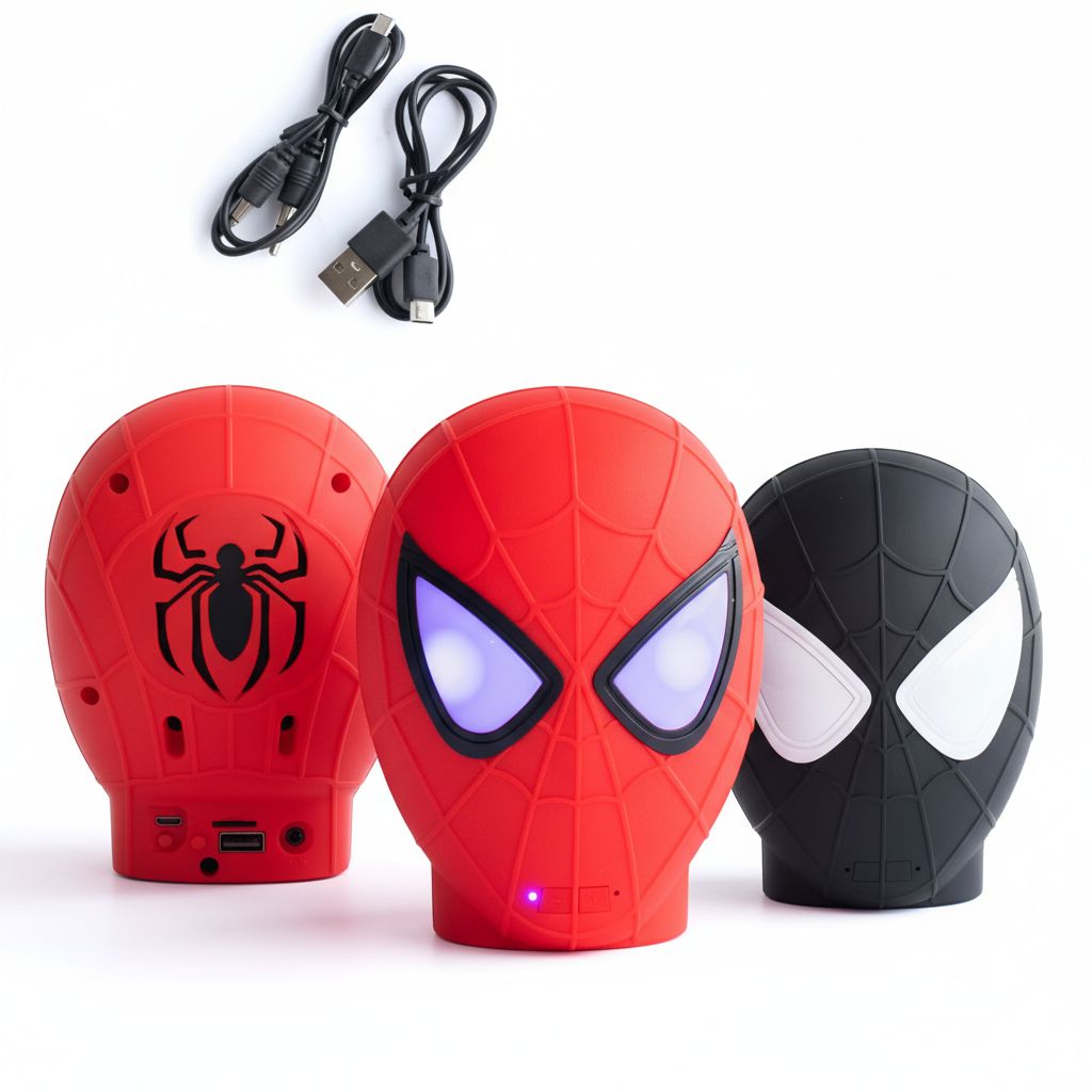Parlante Bluetooth Spider-man LED