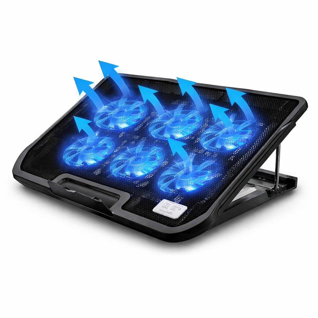 Base Refrigerante Ajustable para Portátil con 6 Ventiladores