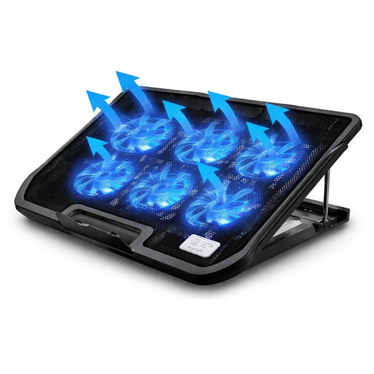 Base Refrigerante Ajustable para Portátil con 6 Ventiladores