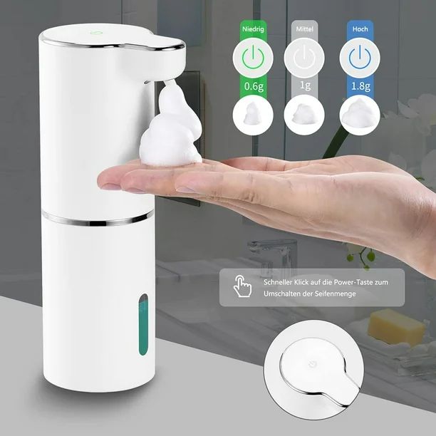 Dispensador Automático de Jabón Espuma Recargable con Sensor Inteligente