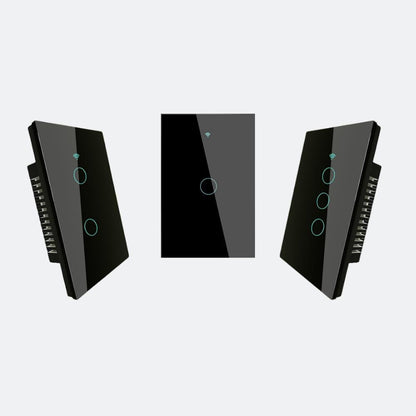 Interruptor WiFi Inteligente Táctil Vidrio Negro