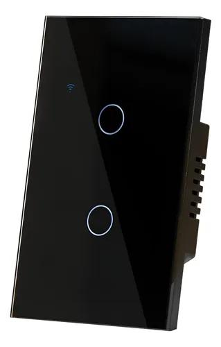Interruptor WiFi Inteligente Táctil Vidrio Negro