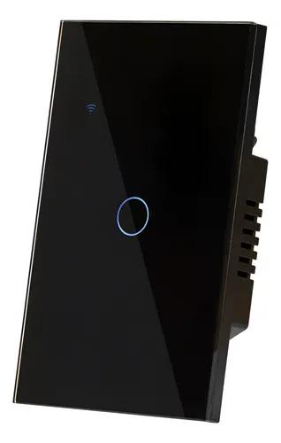 Interruptor WiFi Inteligente Táctil Vidrio Negro