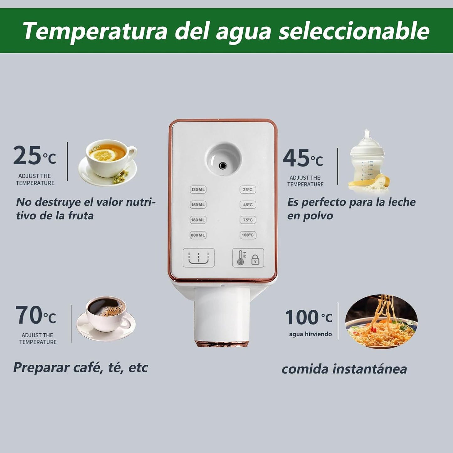 Dispensador Portátil de Agua Caliente Instantánea