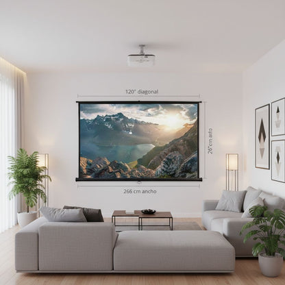 Pantalla de Proyección Retráctil 84”, 100” y 120”