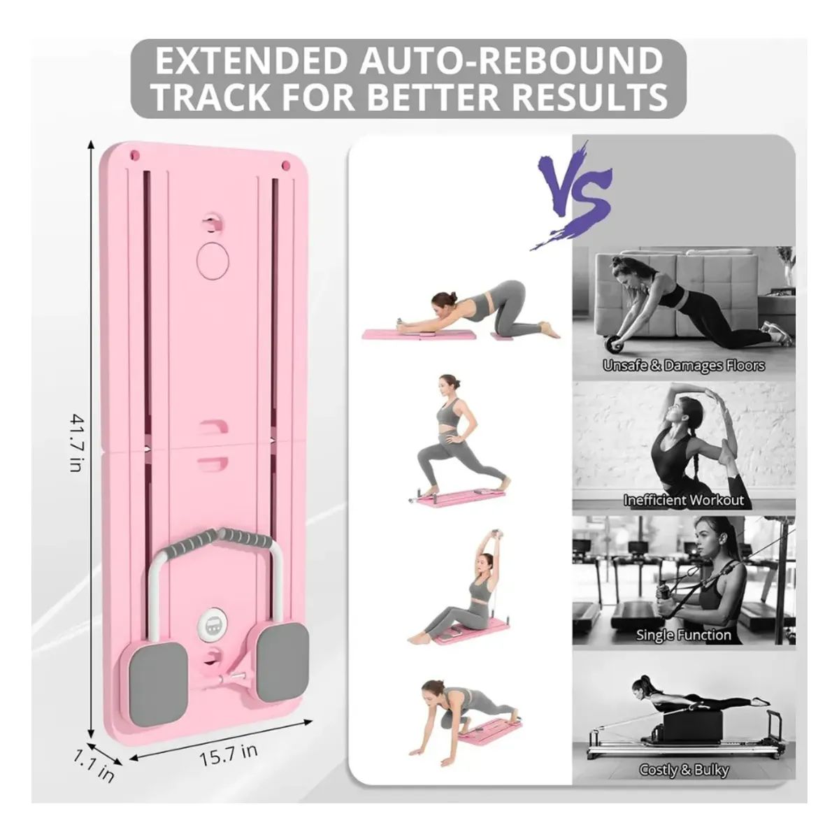 Tabla De Pilates Ejercicios Multifuncional Plegable Portatil