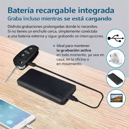 Cámara Espía Oculta en Llave de Carro con Visión Nocturna