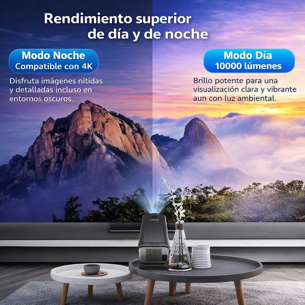 Mini Proyector HY320 Mini Pro 4K WiFi Bluetooth Android 11