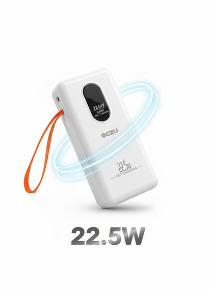 Power Bank TurboCharge 50K  | 22.5W Carga Rápida + Cables Integrados