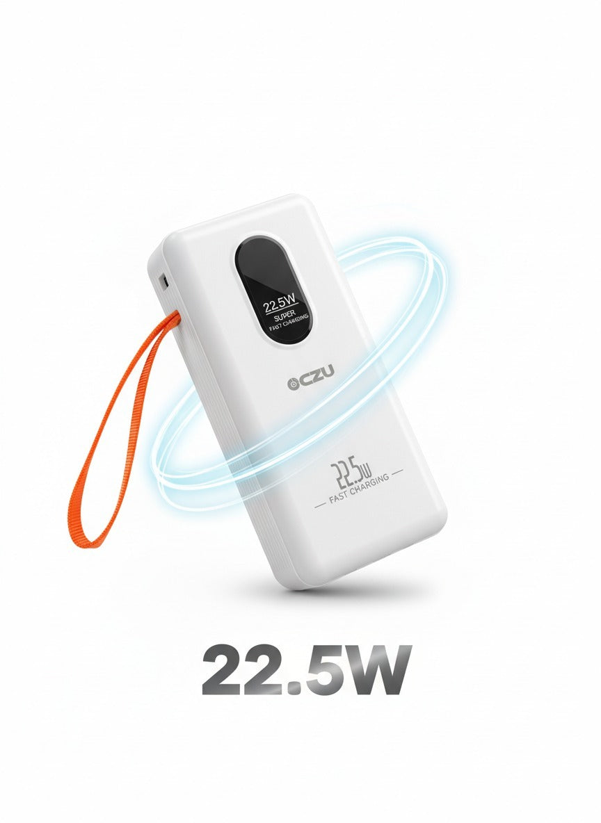Power Bank TurboCharge 50K ⚡ | 22.5W Carga Rápida + Cables Integrados