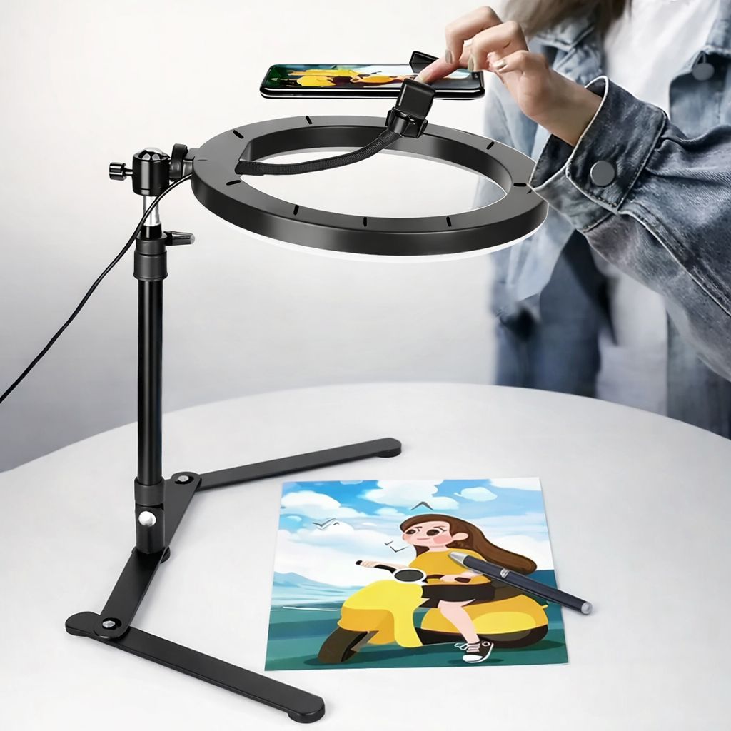 Aro de Luz con Soporte de Mesa