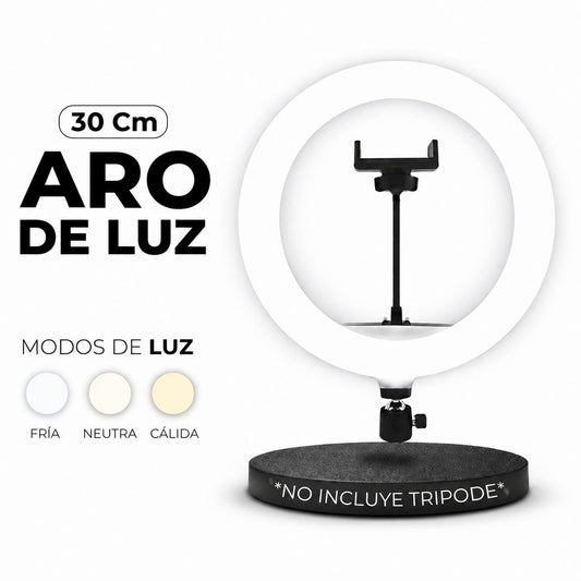 Aro de Luz 30cm sin Tripode