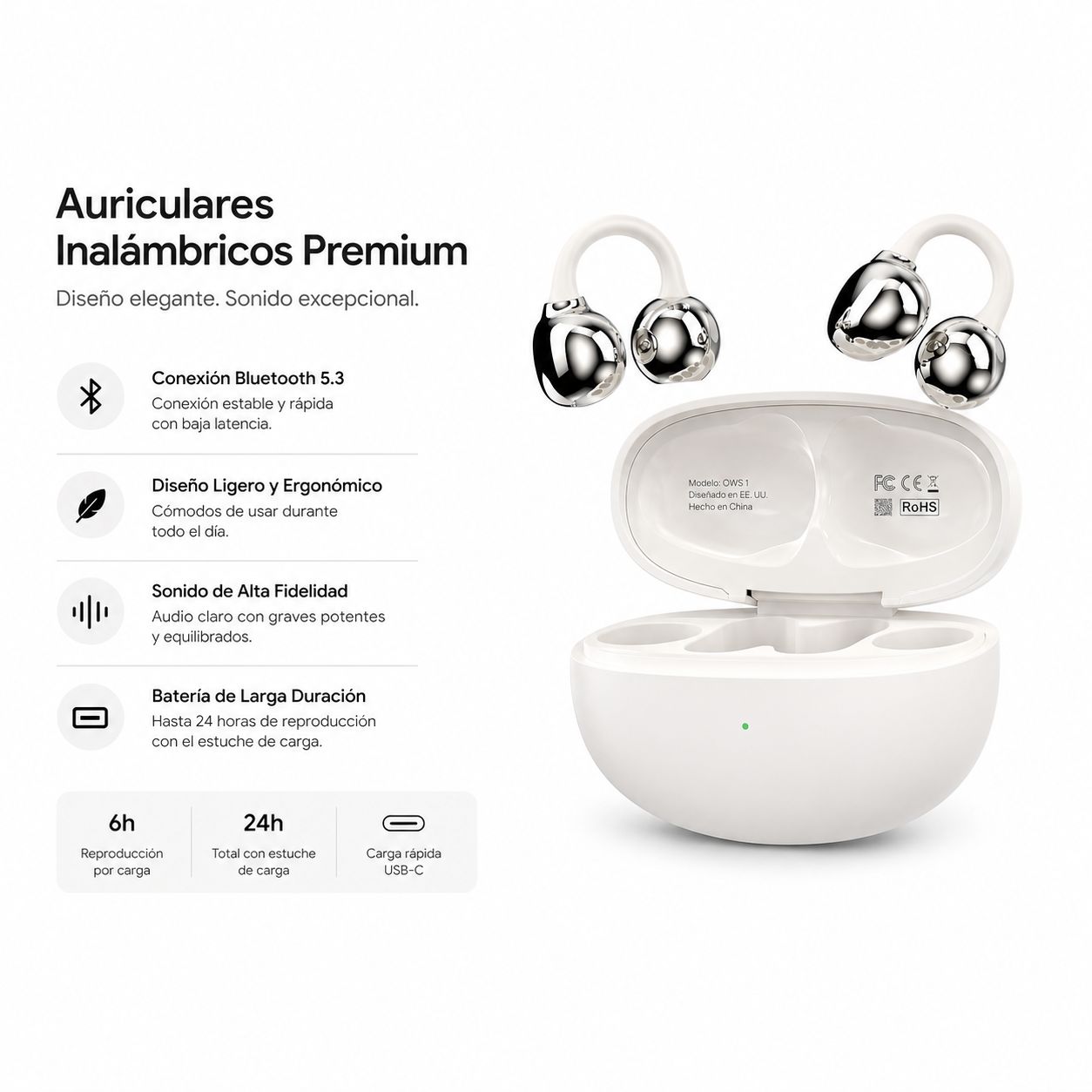 Audifonos Inalambricos G-TIDE Clip