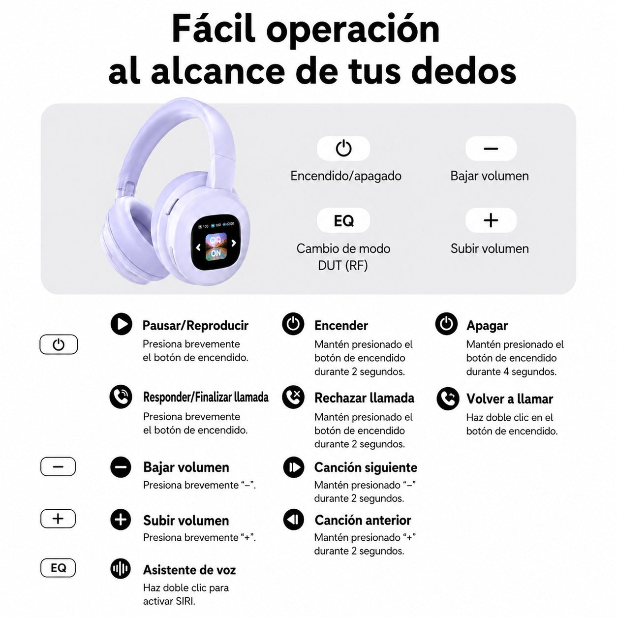 Audifonos Bluetooth Loop G-TIDE con Pantalla Bluetooth