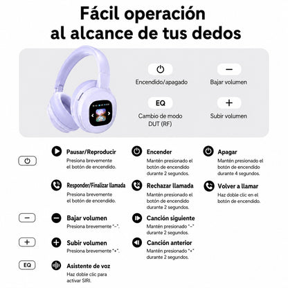 Audifonos Bluetooth Loop G-TIDE con Pantalla Bluetooth