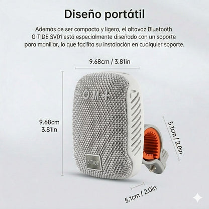 Parlante G-TIDE bluetooth con Soporte para Bicicleta
