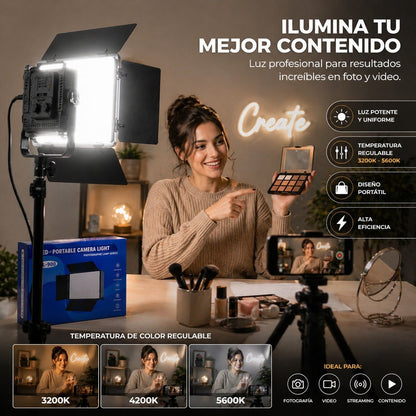 Luz LED Profesional para Streaming y Contenido