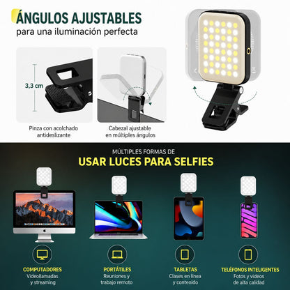Luz Led Portatil para Celular y Streaming
