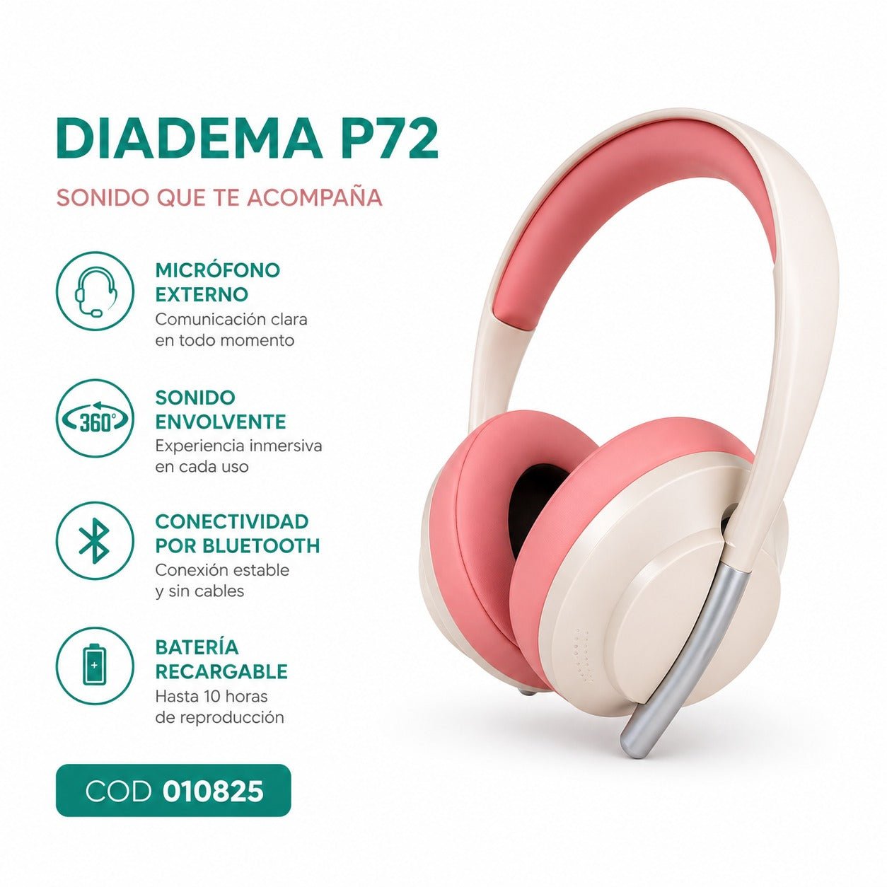 Diadema Gamer con Micrófono Ajustable