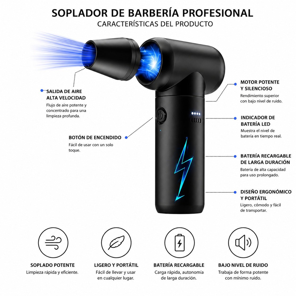Soplador de Barberia Profesional