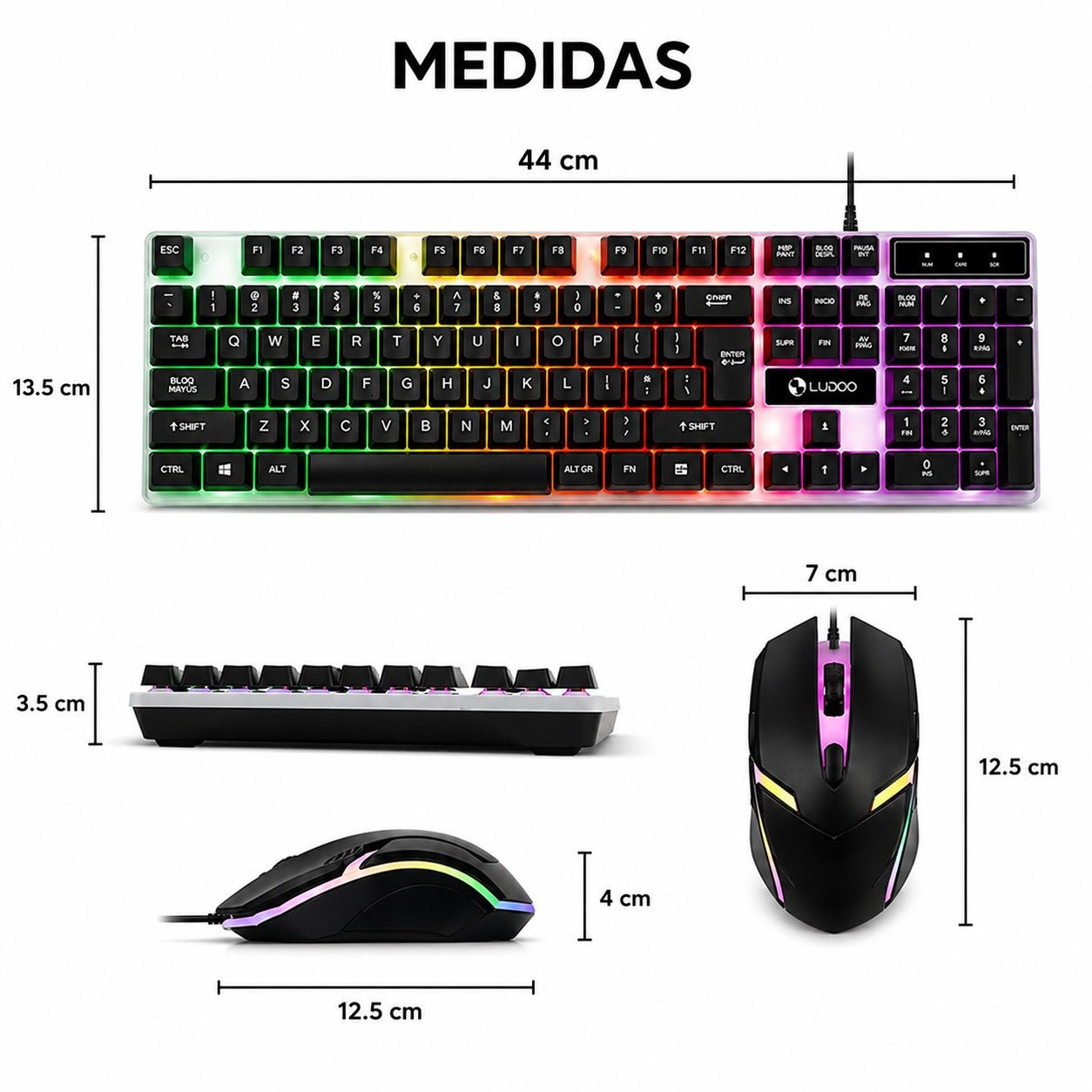 Combo Gamer Teclado + Mouse RGB
