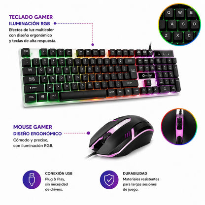 Combo Gamer Teclado + Mouse RGB