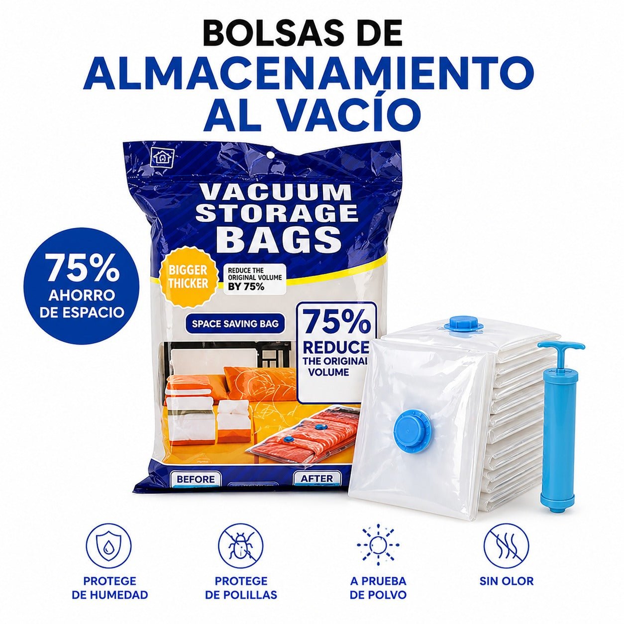 Bolsas de Compresión al Vacío + Bomba