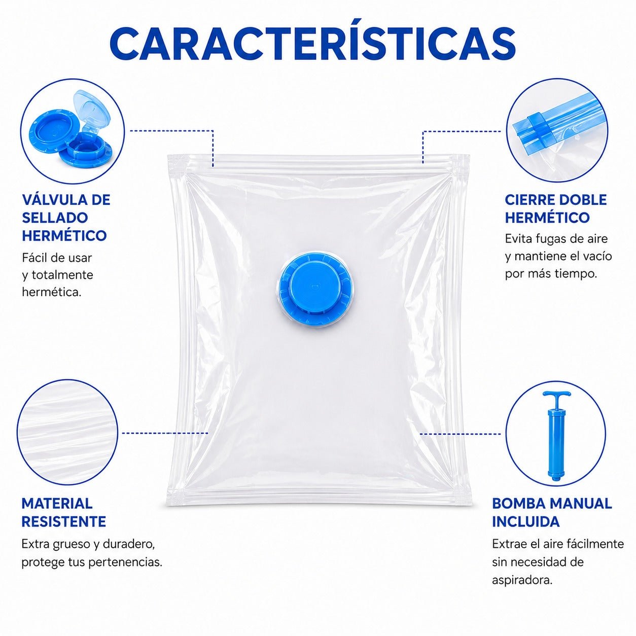 Bolsas de Compresión al Vacío + Bomba