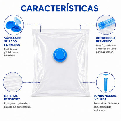 Bolsas de Compresión al Vacío + Bomba
