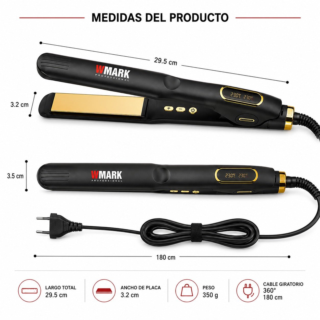 Plancha de Cabello WMARK Original