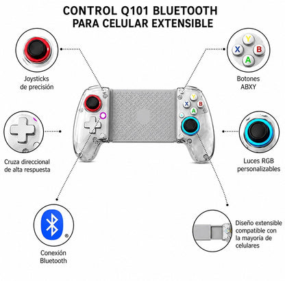 Control Gamer Bluetooth Extensible Para celular con Sensor de Movimiento 6D