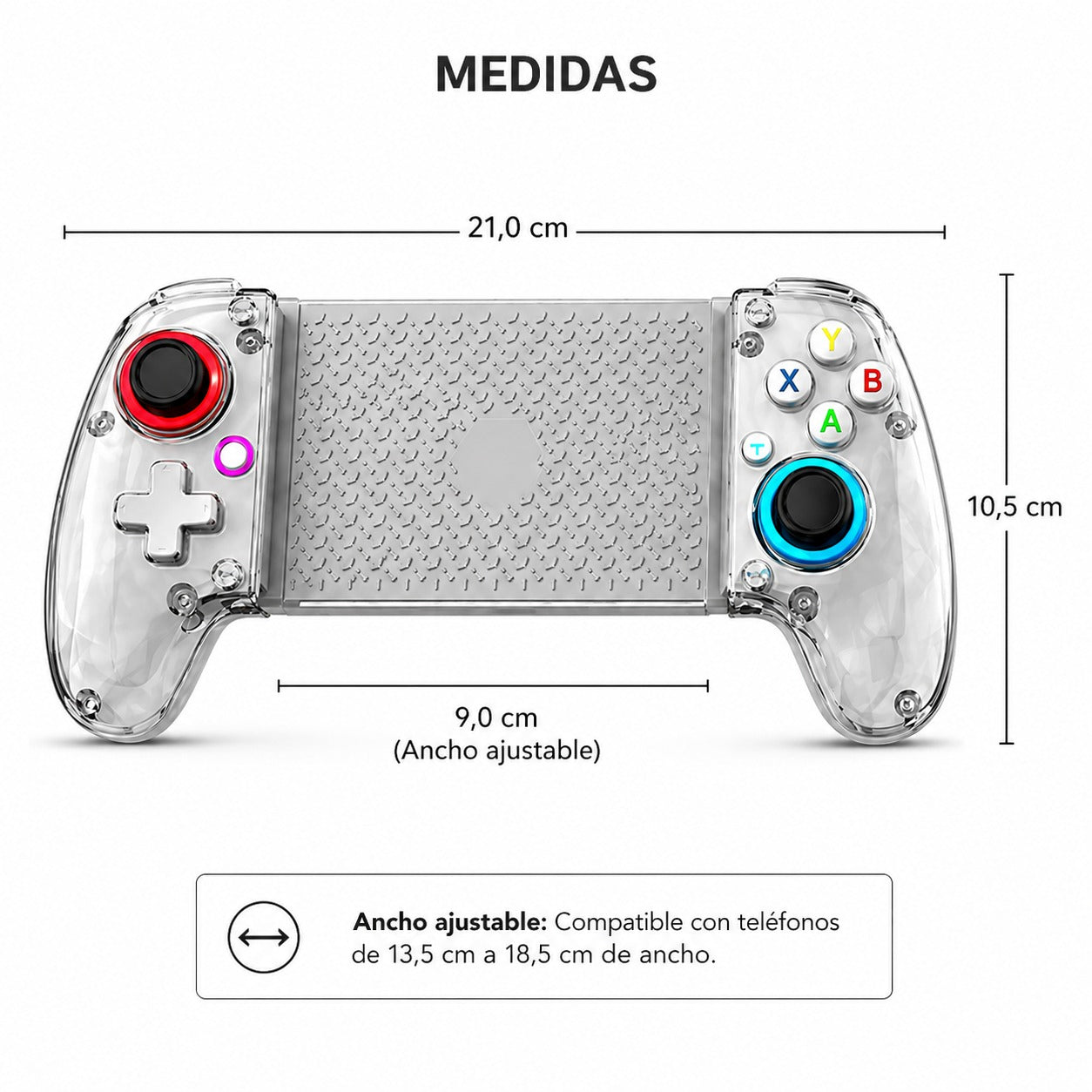 Control Gamer Bluetooth Extensible Para celular con Sensor de Movimiento 6D