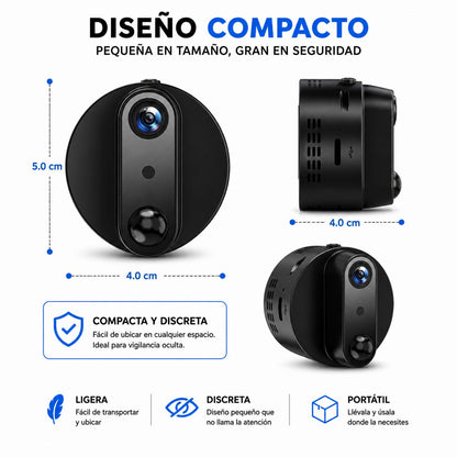 Mini Cámara de Seguridad 4G S9 con Visión Nocturna y Control desde App IWFcam