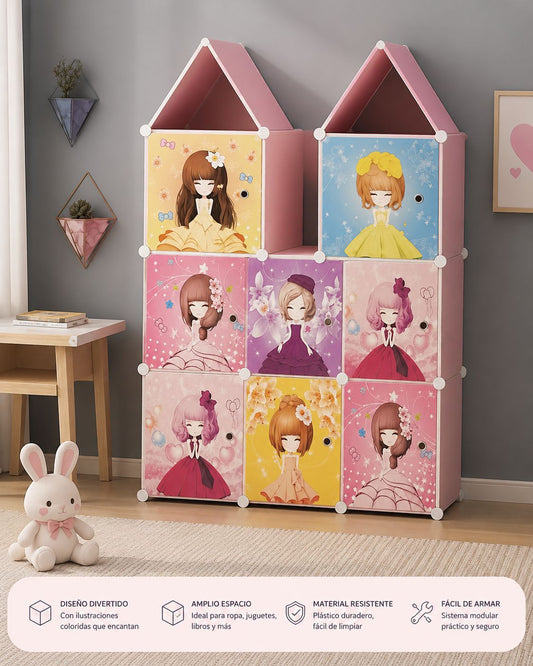 Armario Organizador Modular Infantil Castillo