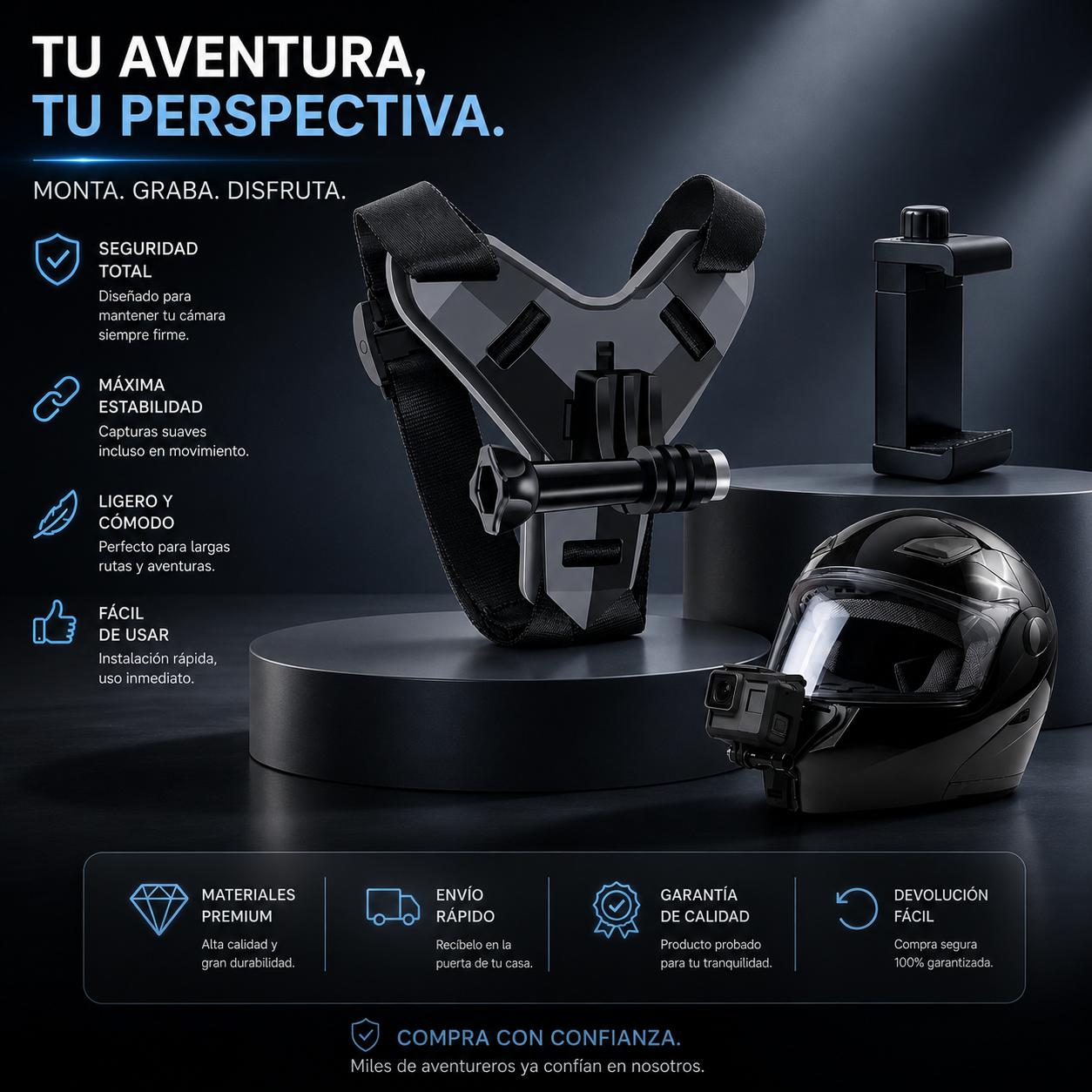 Soporte Mentonera GoPro FullGrip Pro