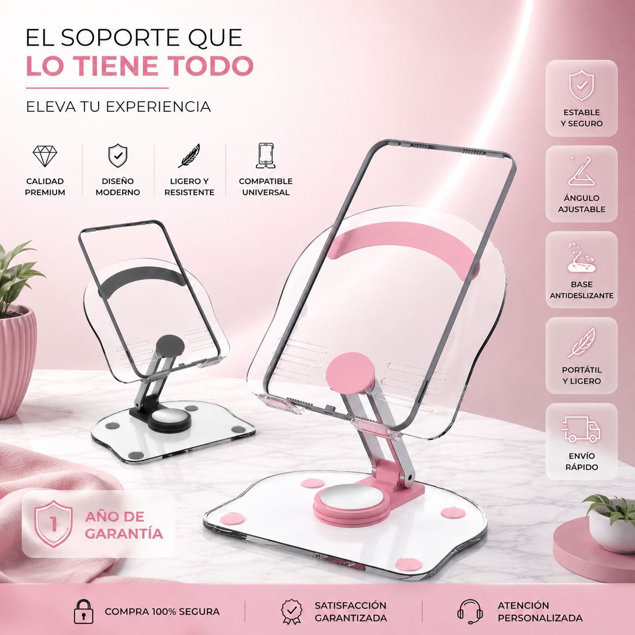 Soporte Ajustable Antideslizante Premium para Tablet