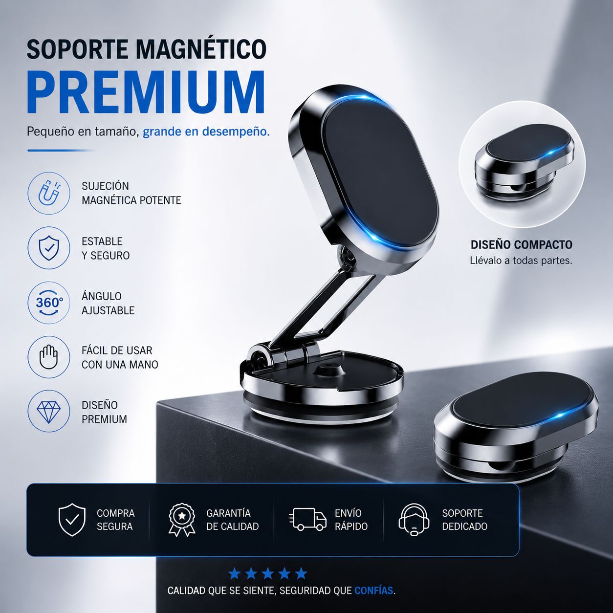 Soporte Magnético 360° Premium para Celular