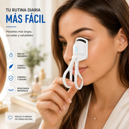 Encrespador Eléctrico USB con Colágeno – Rizo Natural y Seguro