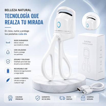 Encrespador Eléctrico USB con Colágeno – Rizo Natural y Seguro
