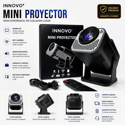 Mini Proyector Portátil HD WiFi Android con Altavoz Integrado