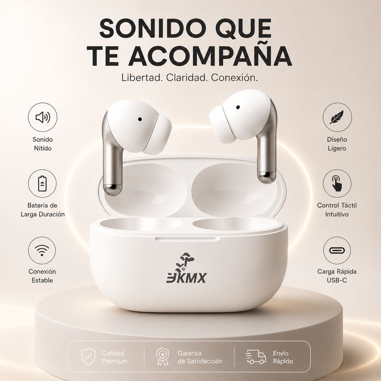 Audífonos Inalámbricos Metálicos JKMX