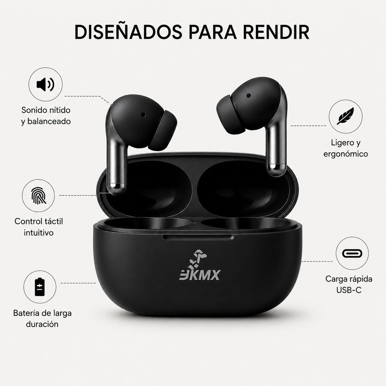 Audífonos Inalámbricos Metálicos JKMX
