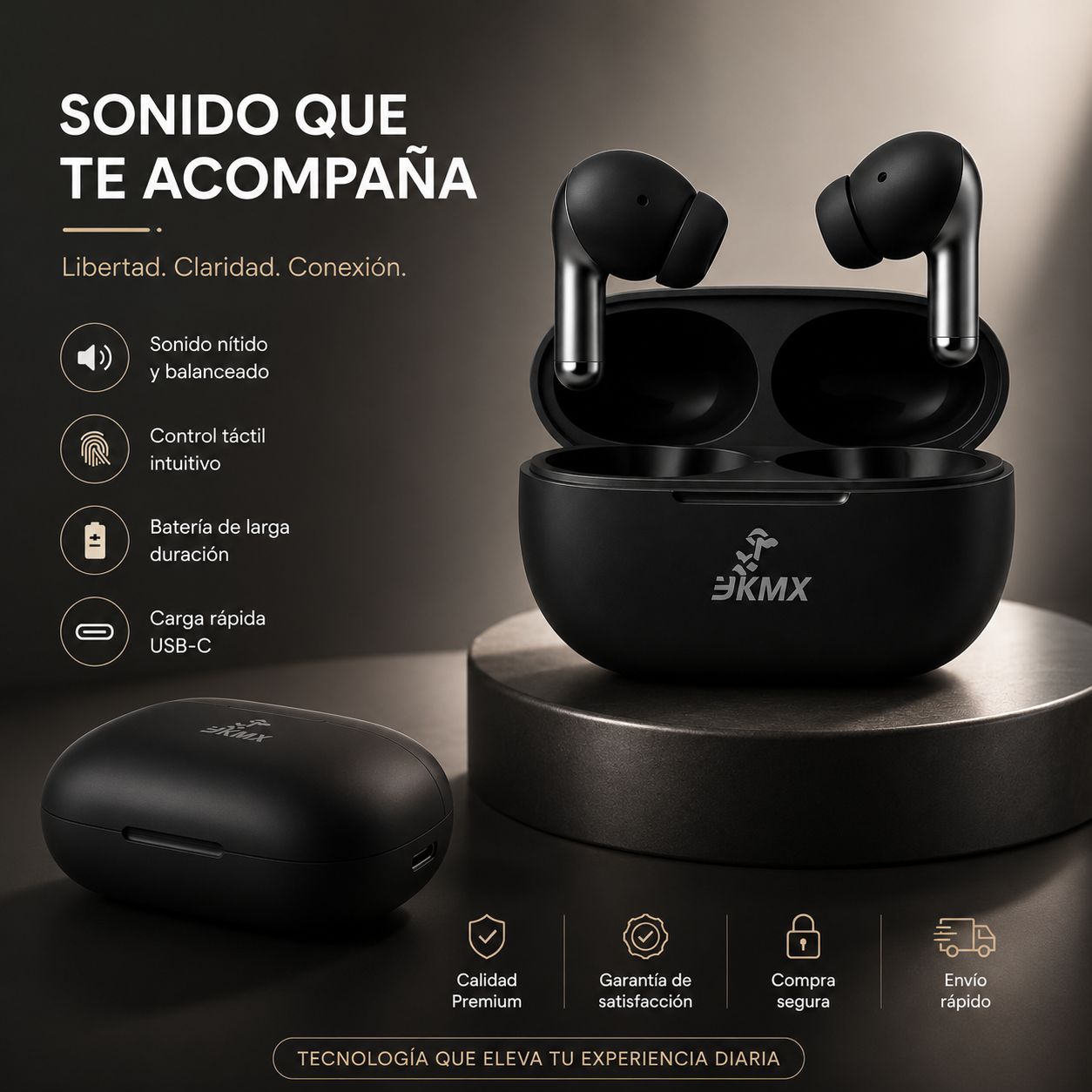 Audífonos Inalámbricos Metálicos JKMX
