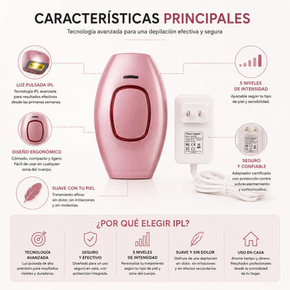 Depiladora Láser Profesional | 5 Intensidades
