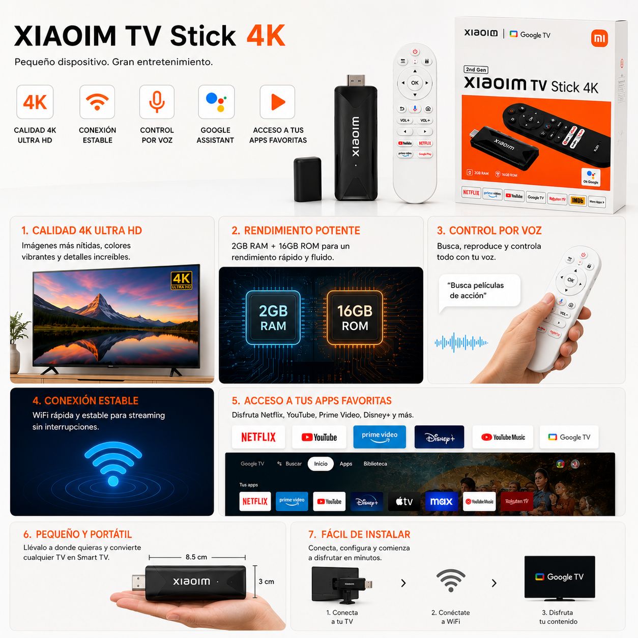 Google Smart TV Stick 4K con Magis TV