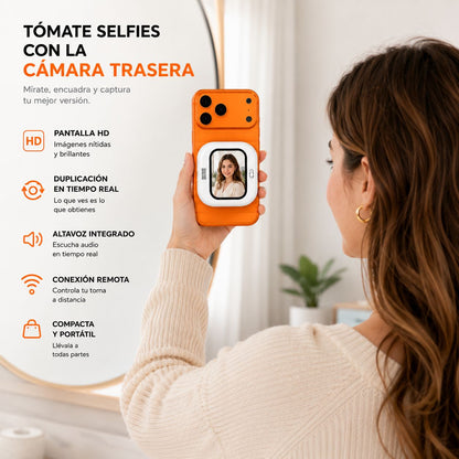 Pantalla Portátil para Selfies con Cámara Trasera