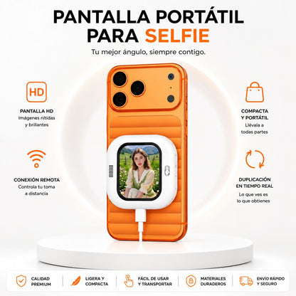 Pantalla Portátil para Selfies con Cámara Trasera